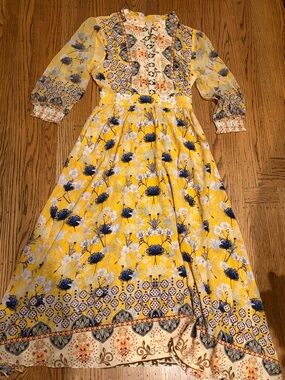Floral Silk Maxi Dress